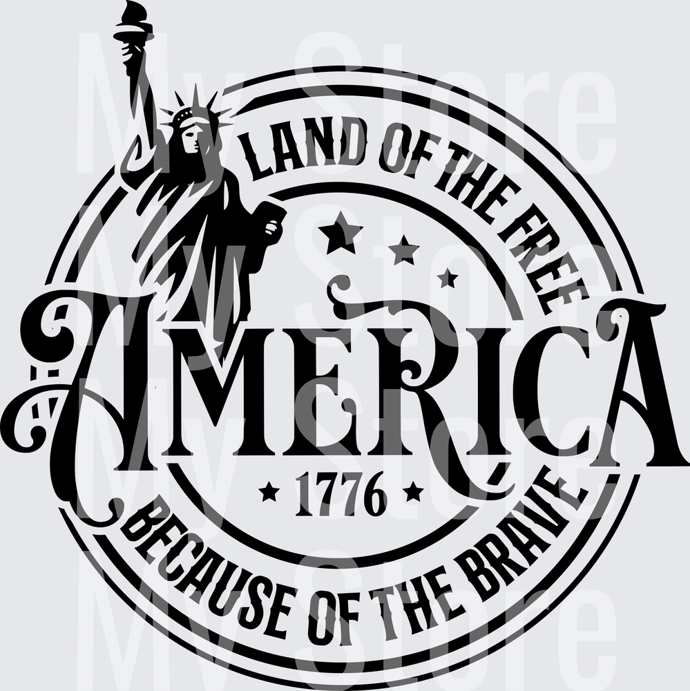 America Land Of The Free Because Of The Brave2-01